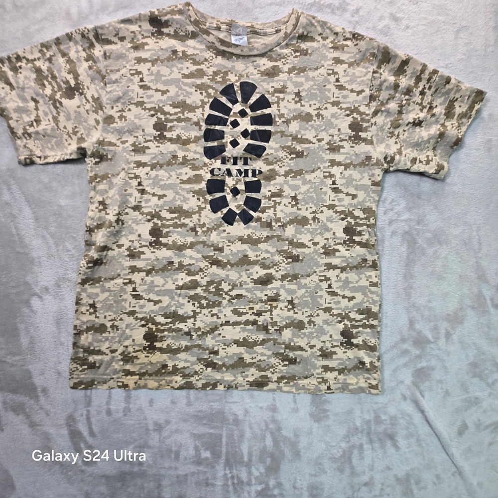 Code V Mens Digital Camo T-Shirt Large No Excuses Just Results Graphic Tee